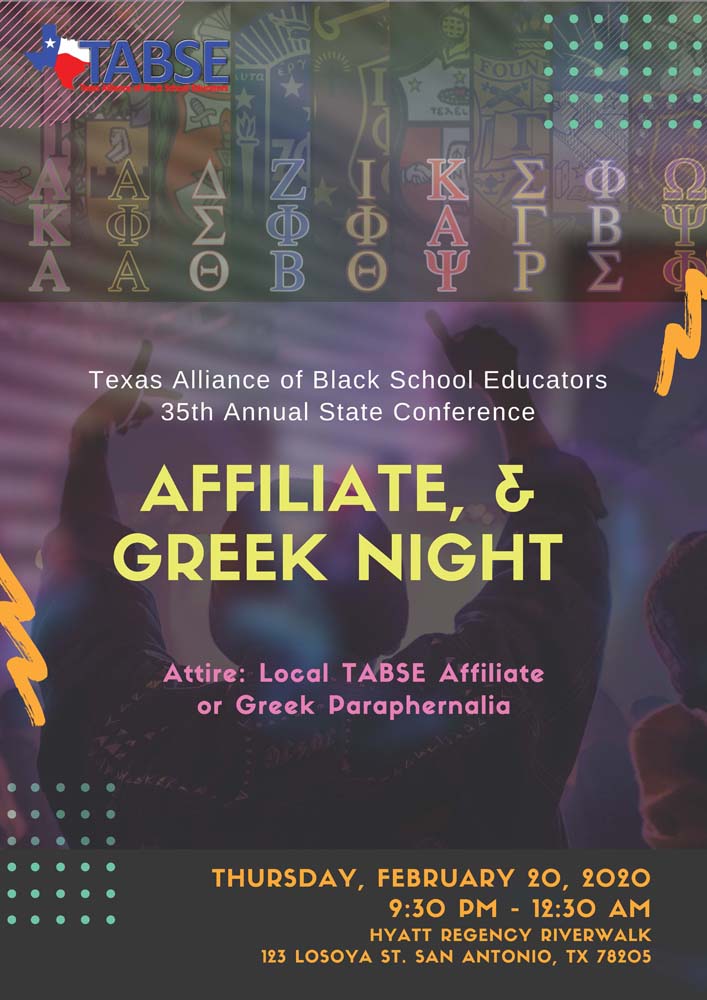 Affiliate, Chapter & Greek Night 2020