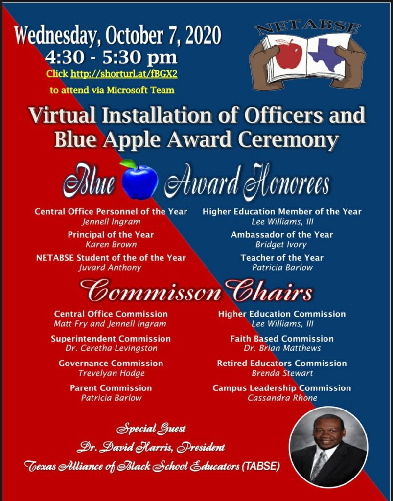 Virtual Installation of Officers and Blue Apple Award Ceremony @ Online Event (http://shorturl.at/fBGX2)
