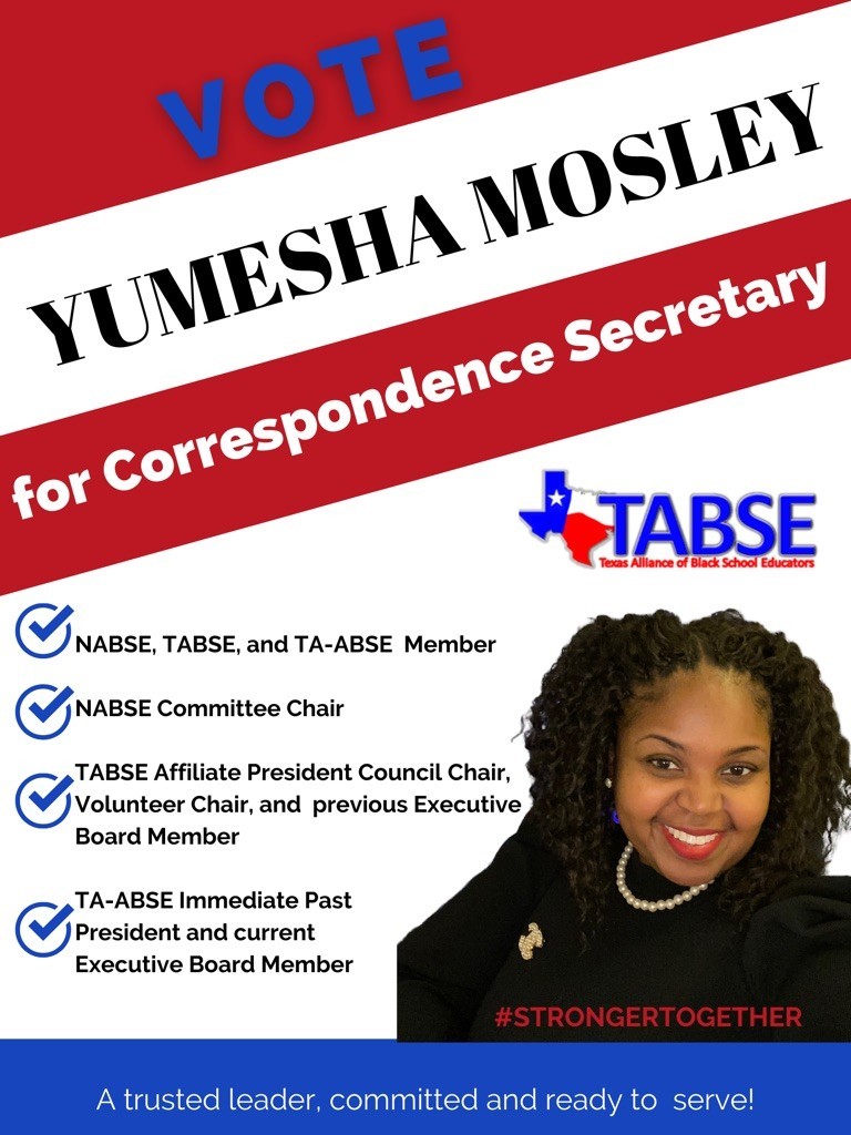 Yumesha Mosley for Corresponding Secretary