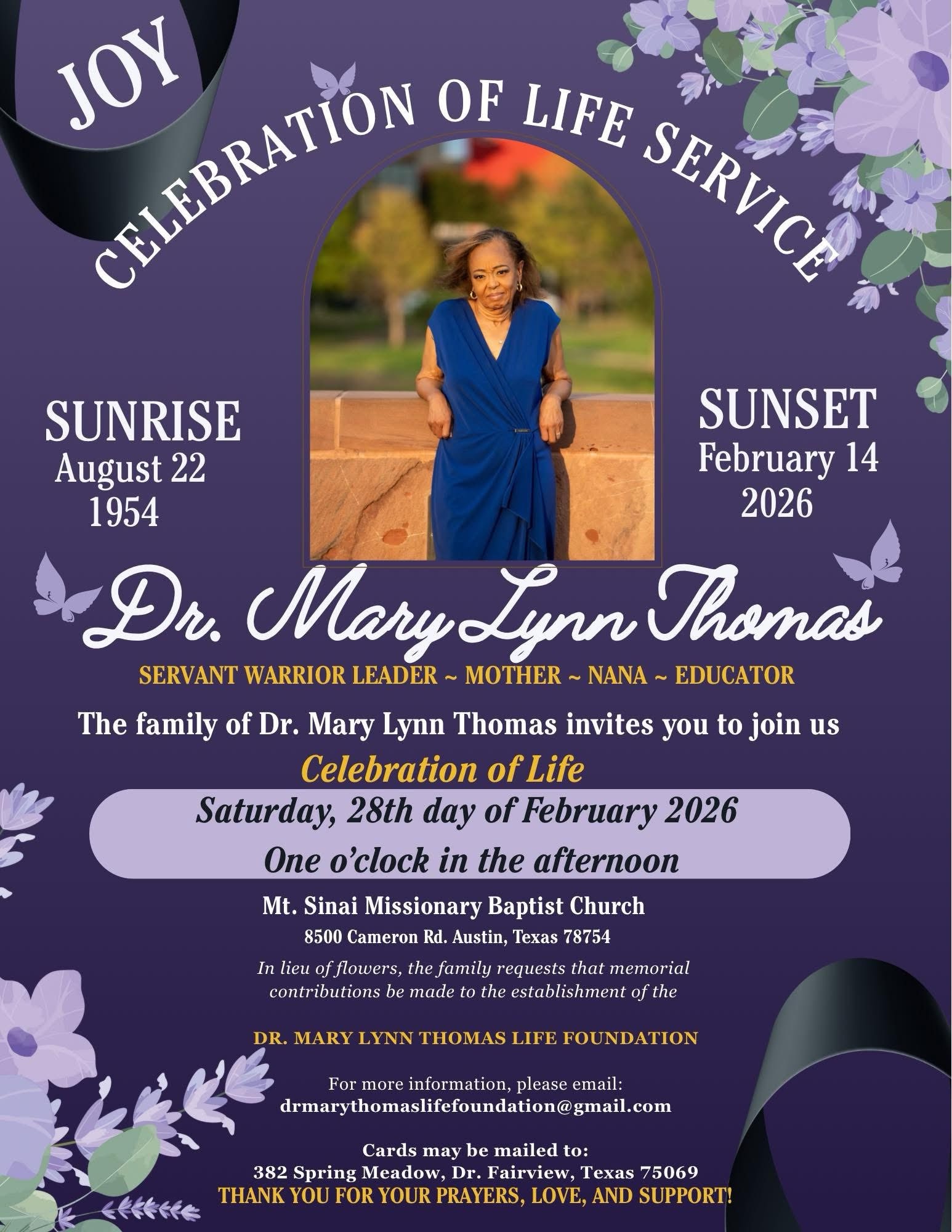 TABSE Dr. Mary Lynn Thomas - Homegoing Service