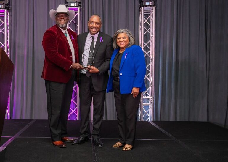 TABSE members honored at a Texas Alliance of Black School Educators awards ceremony