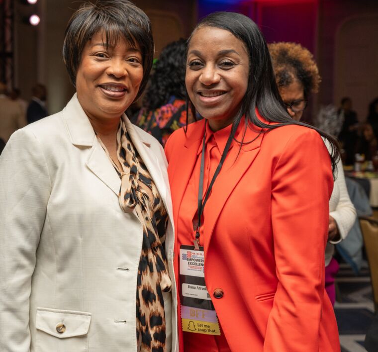 TABSE leadership with the National Alliance of Black School Educators (NABSE) president at a conference